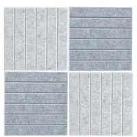 Zeller Pinboard-Set, 4-tlg., Filz, hellgrau/grau, ca. 30x30 cm