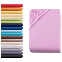 Hometex Premium Textiles Kinder Jersey Spannbettlaken Spannbetttuch 60 x