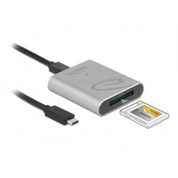 DeLock 91751 (USB-C), Speicherkartenlesegerät, Silber