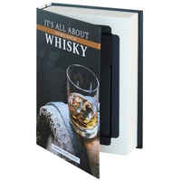HMF 80701 Buchsafe, getarnte Geldkassette mit echten Papierseiten, Whisky,