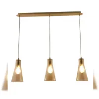 Fabas Luce Dafne 3-flg. 40W 60 cm rund Messing