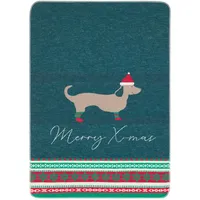 David Fussenegger Hundedecke 'Merry X-mas' klein Tannengrün