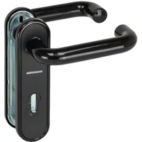 Hörmann FS Drückergarnitur D-110 Kurzschild für BB/PZ schwarz PPN
