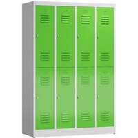 Classix Spind gelbgrün, lichtgrau X-520245, 8 Schließfächer 118,5 x