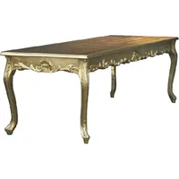 Casa Padrino Barock Esstisch Gold 140cm - Esszimmer Tisch