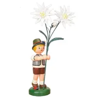 Hubrig Volkskunst GmbH Hubrig-Volkskunst Blumenjunge Edelweiß * Höhe 24cm