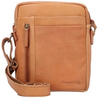 GREENLAND Nature GreenLand NATURE Umhängetasche Leder 22 cm braun