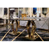 Casa Padrino Luxus Esstisch Gold 200 x 100 x