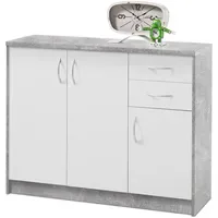 Die Möbelfundgrube Highboard 109 x 112 cm Betonoptik /