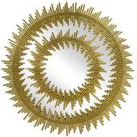 KUNSTLOFT Wandspiegel, Gold, Metall, 72x72x3 cm, Spiegel, Wandspiegel