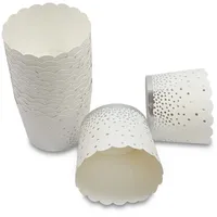 Frau WUNDERVoll® 50 Muffin BACKFORMEN Punkte Silber Durchmesser 6,1