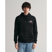 GANT Medium Archive Shield Regular Fit Kapuzenpullover Black S