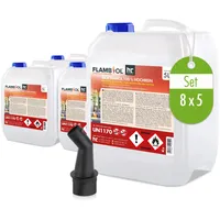 Höfer Chemie 8x 5 L FLAMBIOL® Bioethanol 100 %