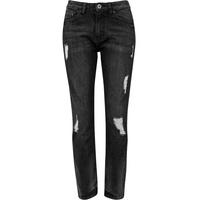 URBAN CLASSICS Ladies Boyfriend Denim Pants in Schwarz, Größe