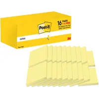 Post-it Notizen Kanariengelb, Packung mit 20 Blöcken, 100 Blatt