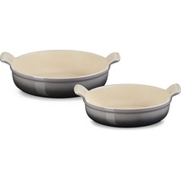 Le Creuset Auflaufformen-Set rund Tradition 20/24 cm Flint,