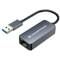 Conceptronic ABBY12G Gigabit Ethernet USB 3.0 Adapter mit USB-Hub,