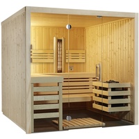 InfraWorld Sauna Panorama Complete Fichte - 75 mm Multifunktionssauna