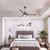 Elstead Lighting Zeus leiser Deckenventilator mit LED Licht Ø152cm