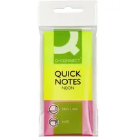Q-Connect KF01224 Haftnotizen Haftnotizblock 40x50mm Neon
