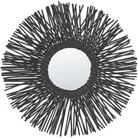 Beliani Wandspiegel schwarz Sonnenform ⌀ 60 cm KALASIN