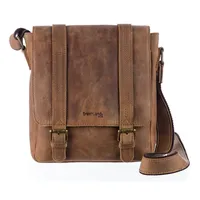 GREENLAND Nature Montenegro Umhängetasche RFID Leder 23 cm braun
