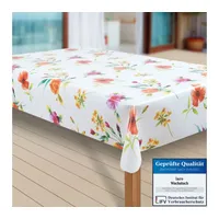 Laro Tischdecke Wachstuch-Tischdecken Abwaschbar Sommer Blumen Mix rechteckig bunt
