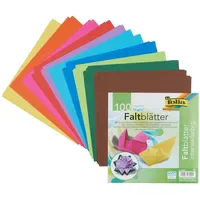 Folia Faltblätter 20 x 20 cm 100 Blatt farbig