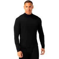 Super.natural Tundra175 Turtleneck Langarm-t-shirt - Jet Black - S