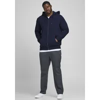 JACK & JONES Basic Reißverschlusspullover Navy Blazer 6XL