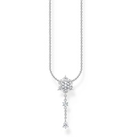 Thomas Sabo KE2171-051-14-L45v Damen Silber-Collier Schneeflocke mit weißen Steinen