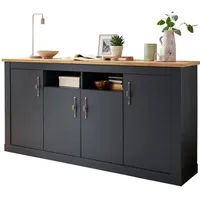 Furn.design Sideboard grau Eiche große Landhaus Kommode 200x104 cm,