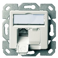 Telegärtner J00020A0393 Anschlussdose AMJ45 8/8 K 2xRJ45 UP/50EK alpinweiss