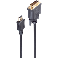 S-Conn HDMI Stecker  DVI-D (24+1) Stecker vergoldet, 1,0m