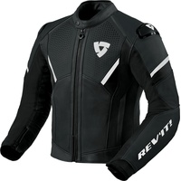 RevIt! Revit Matador Motorrad Lederjacke, schwarz-weiss, Größe 50 für