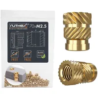 Ruthex M2.5 threaded insert – Rx-M2.5x5.7 – 70 Stück