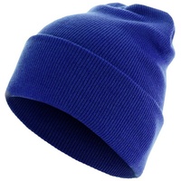 MSTRDS Beanie Basic Flap Long Version in Blau, Größe