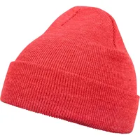 MSTRDS Beanie Basic Flap in Rot, Größe ONE SIZE