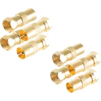 ShiverPeaks BS15-301114 F-Koax-Adapter-Set vergoldet Anschlüsse: F-Stecker, F-Buchse, Koax-Buchse I