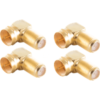 ShiverPeaks BS15-301714 F-Winkeladapter vergoldet Anschlüsse: F-Stecker, F-Buchse 4 St.