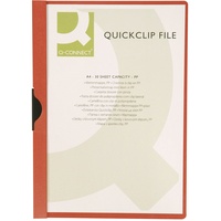 Q-Connect KF00461 Diverse Mappen Klemmmappe A4 transparent rot