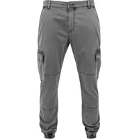 URBAN CLASSICS Washed Cargo Twill Hosen Gray 34