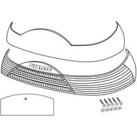 Shad D1b465car Ersatzreflektor für SH-46 2017, Schwarz