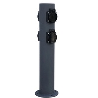 ETC Shop Steckdosensäule Outdoor 4 Fach Gartensteckdose für den