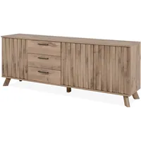 Furn.design Sideboard Eiche 175 cm 3D Relief 3-türig mit