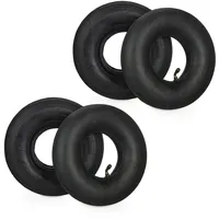 Relaxdays Schubkarrenrad mit Schlauch, 2er Set Ersatzreifen, 3.00-4", luftbereift,