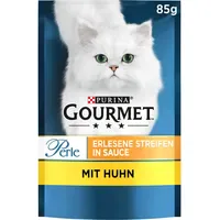 Purina Gourmet Perle Erlesene Streifen Katzenfutter nass mit Huhn