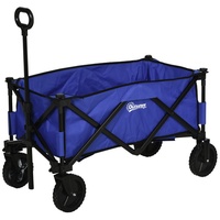 Outsunny Bollerwagen faltbar Dunkelblau