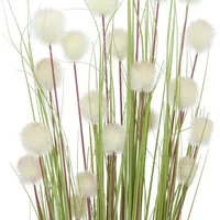 Dekoleidenschaft 4er Set Dekobündel Blütenkugel 105 cm hoch, Kunstgras