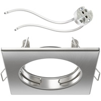 Ledscom.de Deckeneinbaurahmen RIR Einbaurahmen chrom matt eckig (LED/Halogen/MR16/50mm) inkl.